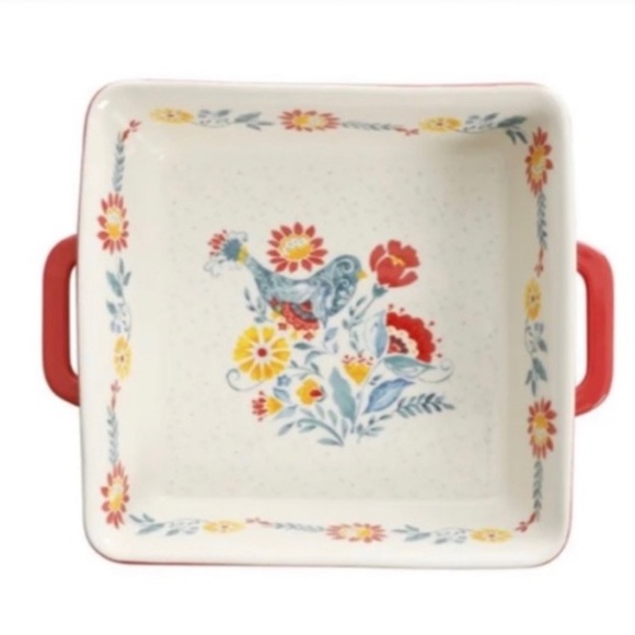 🌺🍥 New Pioneer Woman Mazie 8x8 Square Ceramic Baking Pan - Picture 3 of 6